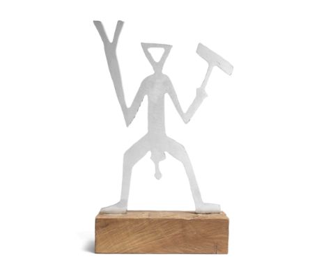 A. R. PENCK (1939-2017)Sans titre 1992 signé et numéroté 19/20acier inoxydable sur base en boissigned and numbered 19/20stain