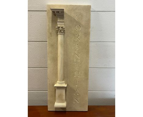 Corinthian column architecture wall hanging model in clay 45cm x 18cm 