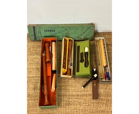 A selection of Hohner, flutes and recorders 