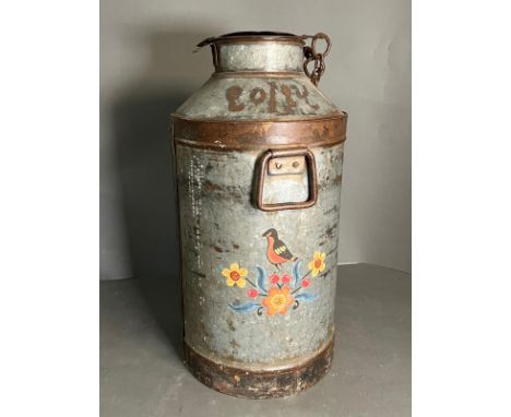  A Galvanised metal milk churn