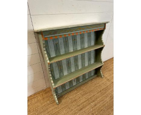 A pine painted two shelf dresser top 91cm x 88cm