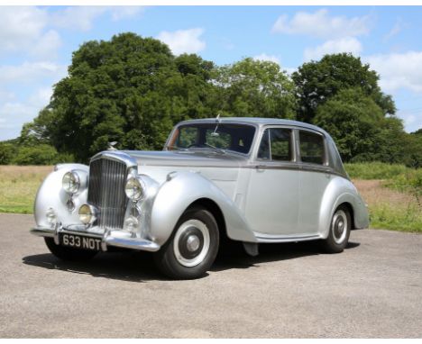 1953 R Type Bentley. 4.5L. Silver Grey. Four speed automatic. Registration number 633 NOT. With full Bentley toolkit and full