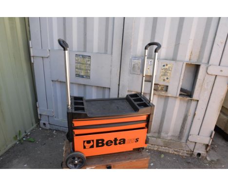 Beta portable trolley tool boxCondition Report:  Key is missing but has key number. 