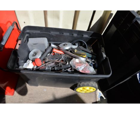 tool box with various tools. 