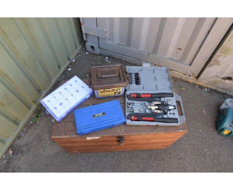 Double handle rivet set with angle grinder disk trade pack and trim shield retainers. 