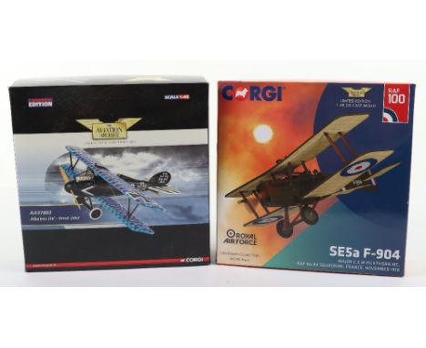 Two Corgi “The Aviation Archive” Boxed models, including AA37708 366/1000 and AA37803 1869/2001, both models come in near min
