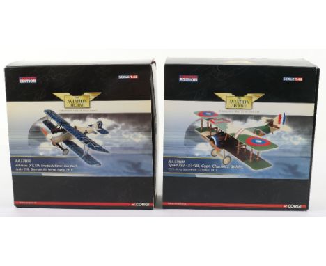 Two Corgi “The Aviation Archive” Boxed models, including AA37802 313/3940 and AA37901 2315/3510, both models come in near min