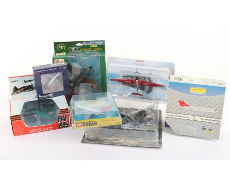 Seven Mixed Diecast model aeroplanes boxed, mixed makes, Corgi 1320 Vickers VC-10, ussr made Russian plane, Gemini jets 40 ye