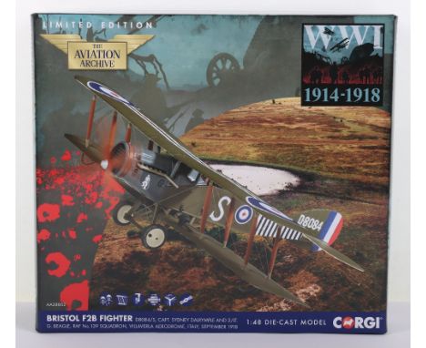 Corgi “The Aviation Archive” AA28802 Bristol F2B Fighter boxed, model comes complete with LE card 534/1300, in near mint cond