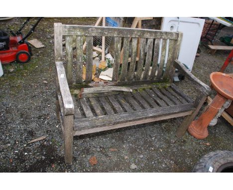 A garden bench for restoration, 48'' x 36'' high
