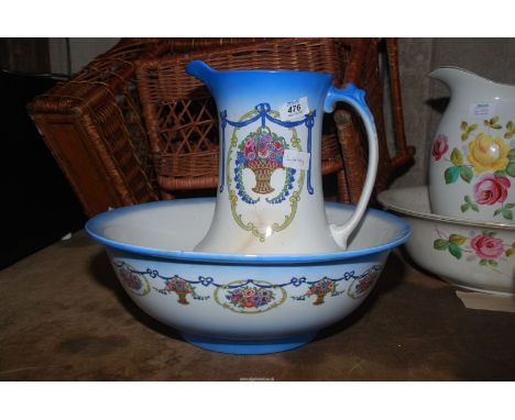 A bedroomware Jug and basin.