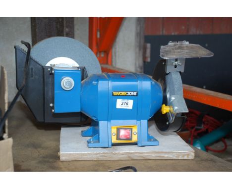 Workzone bench grinder, ran at time of cataloguing.