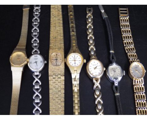 7 ladies watches to include - Rotary, Seconda and Timex.