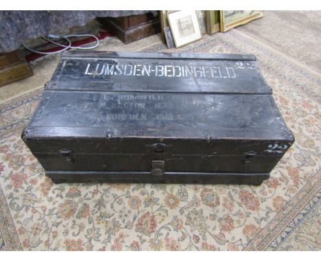 An antique travelling trunk&nbsp;