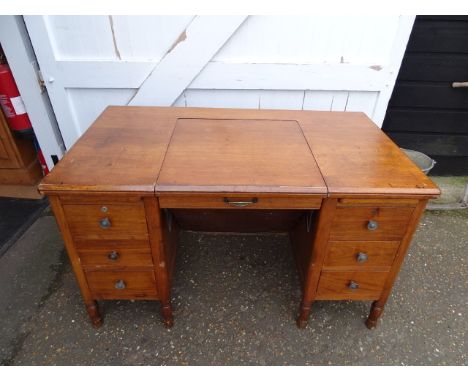 Vintage 6 drawer typewriter desk H77cm W133cm D77cm approx&nbsp;