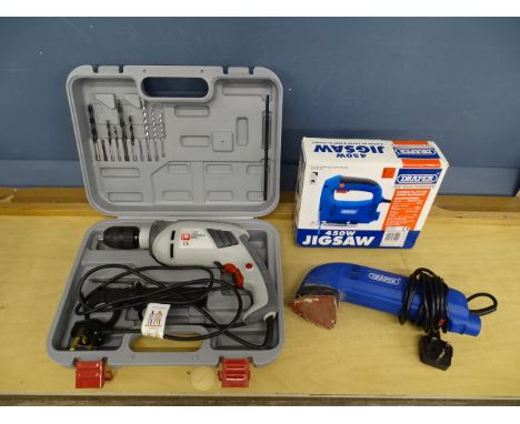 Draper jigsaw and sander and a hammer drill&nbsp;