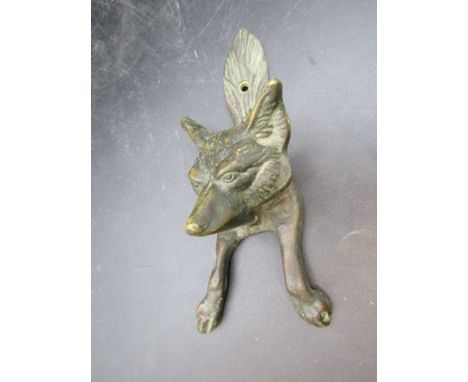 Brass fox door knocker&nbsp;