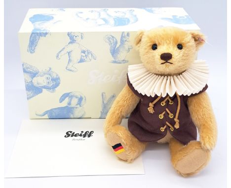 Steiff Rothenburg teddy bear, white tag 673658, LE 264/1500, exclusive for Teddyland Rothenburg, mohair, with swing label, ce