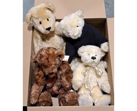 Dean's Rag Book group of teddy bears, including pre-production bear; 1/4 with swing label certificate, mohair; pre-production