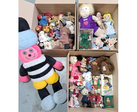 Plush toy group including: Merrythought, Gund, Paddington bear plus others, some would benefit from cleaning, Good; (Qty). Pl