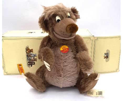 Steiff Baloo Disney Jungle Book bear, white tag 651274, LE 1789/2500, signed on the foot by J R Junginger, beige mohair, with