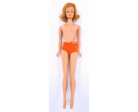 Mattel Barbie vintage Midge, straight bodied, straight legged, ink stain to left calf, mark to paint in left eye, original kn