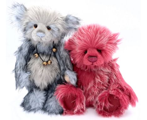 Charlie Bears pair including: (1) Heidi, CB614839, 13"/33cm; (2) Raspberry Trifle teddy bear, CB 631404, 12"/30cm; both MISSI