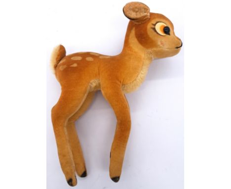 Steiff vintage Disney Bambi, 1950s, 7422,0, velveteen and with mohair accents, patches of rubbing on either side of face, oth