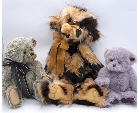 Charlie Bears Heather Lyell trio, including: (1) Chocoholic teddy bear, CB159026S, 2015, LE 1500, plush, 22"/56cm; (2) Fairyc