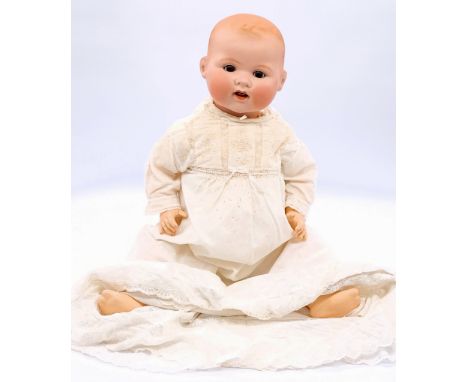 Armand Marseille My Dream Baby, impressed A.M 351 / 9.K, five piece composition body, weighted brown eyes, open mouth two tee