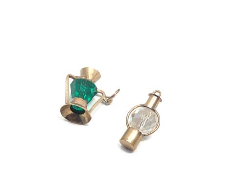2 x 9ct gold lantern charms (4.9g) 