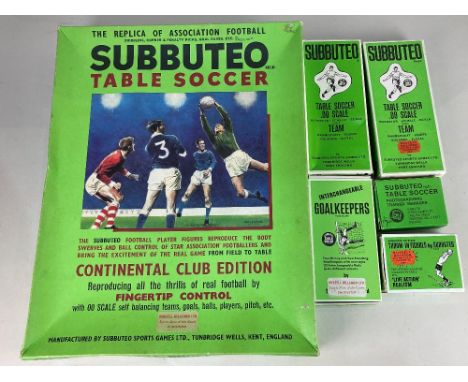 A Subbuteo Table Soccer set, Continental Club Edition, boxed, together with five other boxed sets, including 'Photographers, 