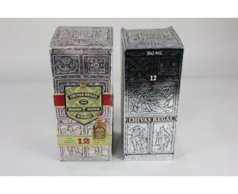 Two bottles of Chivas Regal 12 year old blended Scotch whisky, each 760ml, 86% vol, boxed