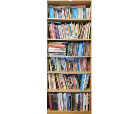 British Railway and locomotive related books, including W J Gordon. Our Home Railways., O S Nock. At The Line., Brian Radford