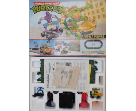 A Scalextric Teenage Mutant Ninja Hero Turtles Turtle Power Set, C400, boxed.