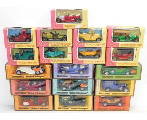 Matchbox Models of Yesteryear die cast vintage cars, all boxed. (18)