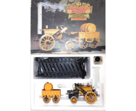 A Hornby 3.5" gauge model of Stephenson's Rocket, Real Steam Train Set, G100-9140, boxed.