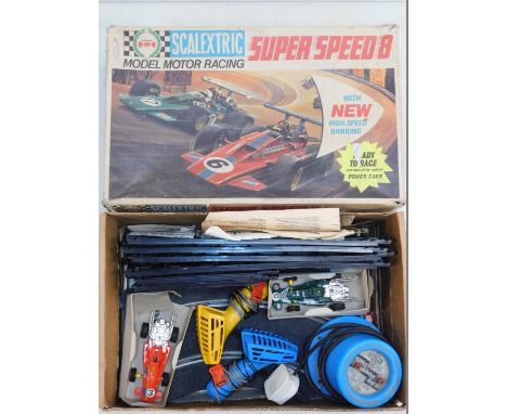 A Scalextric Super Speed 8 Model Motor Racing set, with new high speed banking, boxed.