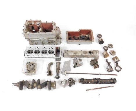 A part constructed Coventry Climax engine to FWE spec., to include block crank and large port head, etc., bare block with oil