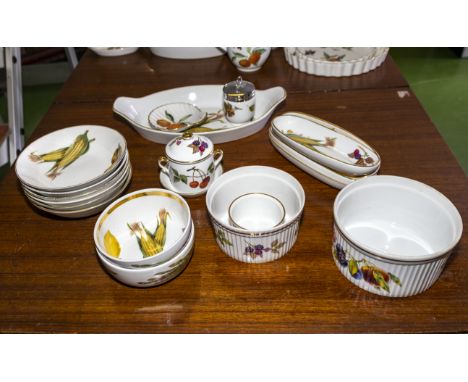 A selection of Royal Worcester 'Evesham' oven to table ware