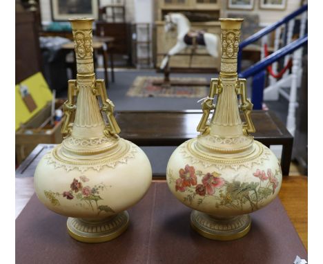 A pair of large Royal Worcester vases - 43cm tall