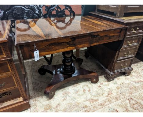 A Regency rosewood sofa table, width 91cm, depth 66cm, height 72cm