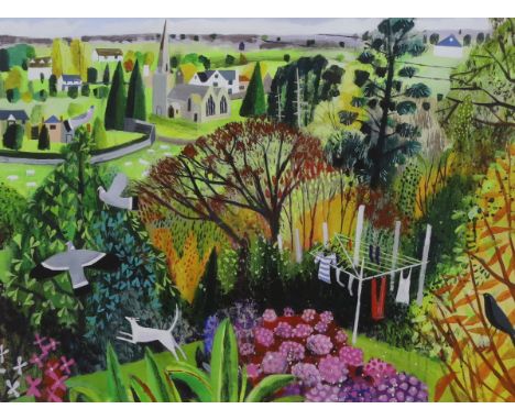 Mary Sumner, giclee print, 'Wash Day', signed in pencil, 23/45, 41 x 56cm