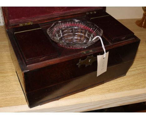 A Regency mahogany tea caddy