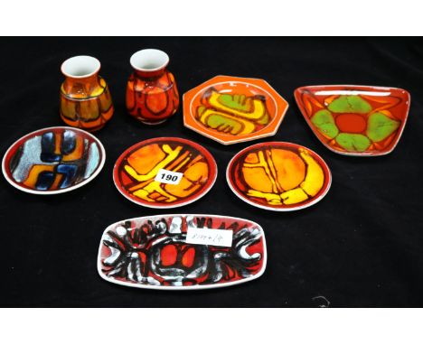 A group of Poole Delphis and other wares