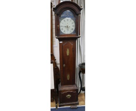 A grandfather clock, by Bates of Kettering, H.218cm