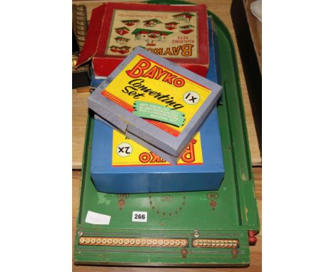 A Bayko and Bagatelle board