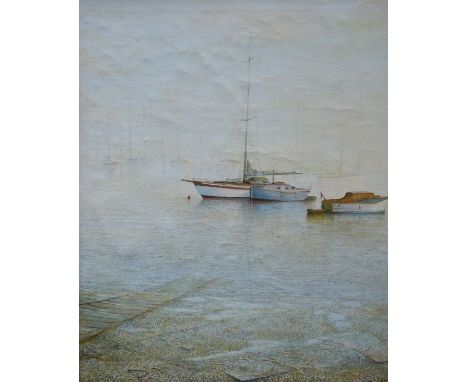R. McGill, harbour scene, signed and dated 1967, 50 x 40cm