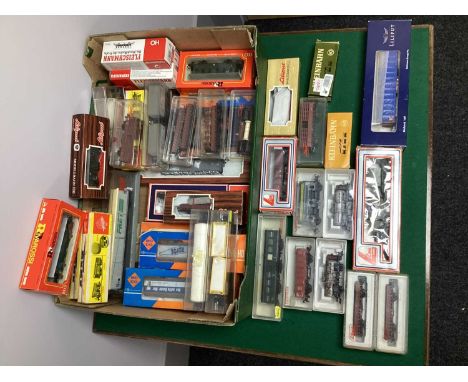 Approximately Forty Boxed HO Scale Items of European Rolling Stock by Liliput, Fleischmann, Rivarossi and other.Condition is 