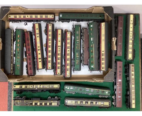 Approximately Twenty Three OO Gauge British Outline Coaches by Lima, Hornby and other, playworn.